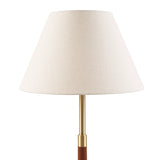 Retro-Inspired Faux Wood Floor Lamp, Brown