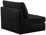 Jacob Modular Armless Chair - Luxurious Soft Upholstery, Deep Channel Tufting, Contemporary Design