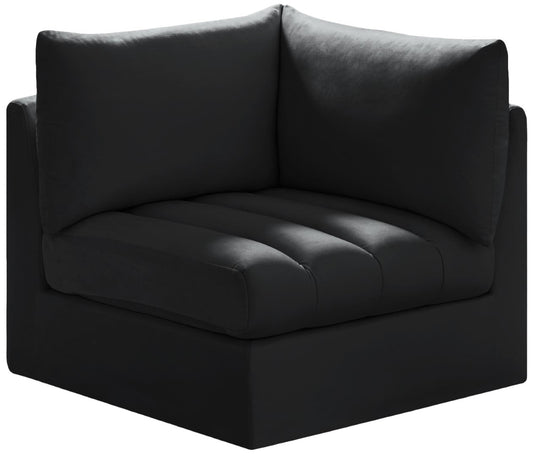 Jacob Modular Corner Chair - Luxurious Velvet Upholstery, Deep Channel Tufting, Contemporary Design
