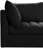 Jacob Velvet Modular Sofa - Luxurious Contemporary Seating with Deep Channel Tufting & Easy Attachment