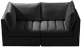 Jacob Velvet Modular Sofa - Luxurious Contemporary Seating with Deep Channel Tufting & Easy Attachment