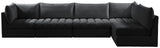 Jacob Modular Sectional Sofa - Luxurious Velvet, Deep Channel Tufting, Customizable Contemporary Design