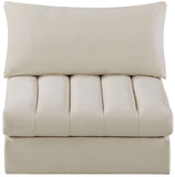 Jacob Modular Armless Chair - Luxurious Soft Upholstery, Deep Channel Tufting, Contemporary Design