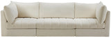 Jacob Velvet Modular Sofa - Luxurious Contemporary Seating with Deep Channel Tufting & Easy Attachment