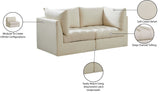 Jacob Velvet Modular Sofa - Luxurious Contemporary Seating with Deep Channel Tufting & Easy Attachment