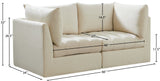 Jacob Velvet Modular Sofa - Luxurious Contemporary Seating with Deep Channel Tufting & Easy Attachment