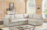 Jacob Velvet Modular Sectional Sofa - Luxurious Black Upholstery with Deep Channel Tufting Design