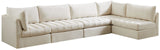 Jacob Velvet Modular Sectional Sofa - Luxurious Black Upholstery with Deep Channel Tufting Design