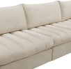 Jacob Velvet Modular Sectional Sofa - Luxurious Black Upholstery with Deep Channel Tufting Design