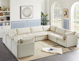 Jacob Velvet Modular Sectional Sofa - Luxurious Black Upholstery with Deep Channel Tufting Design