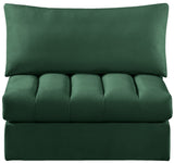 Jacob Modular Armless Chair - Luxurious Soft Upholstery, Deep Channel Tufting, Contemporary Design
