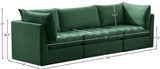 Jacob Velvet Modular Sofa - Luxurious Contemporary Seating with Deep Channel Tufting & Easy Attachment