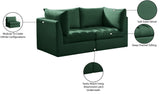 Jacob Velvet Modular Sofa - Luxurious Contemporary Seating with Deep Channel Tufting & Easy Attachment