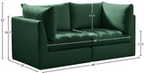 Jacob Velvet Modular Sofa - Luxurious Contemporary Seating with Deep Channel Tufting & Easy Attachment