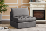 Jacob Modular Armless Chair - Luxurious Soft Upholstery, Deep Channel Tufting, Contemporary Design