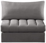 Jacob Modular Armless Chair - Luxurious Soft Upholstery, Deep Channel Tufting, Contemporary Design