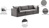 Jacob Velvet Modular Sofa - Luxurious Contemporary Seating with Deep Channel Tufting & Easy Attachment