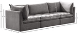 Jacob Velvet Modular Sofa - Luxurious Contemporary Seating with Deep Channel Tufting & Easy Attachment