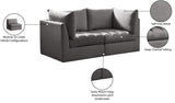 Jacob Velvet Modular Sofa - Luxurious Contemporary Seating with Deep Channel Tufting & Easy Attachment