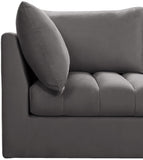 Jacob Velvet Modular Sofa - Luxurious Contemporary Seating with Deep Channel Tufting & Easy Attachment