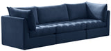 Jacob Velvet Modular Sofa - Luxurious Contemporary Seating with Deep Channel Tufting & Easy Attachment