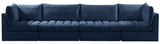 Jacob Velvet Modular Sofa - Luxurious Contemporary Seating with Deep Channel Tufting & Easy Attachment