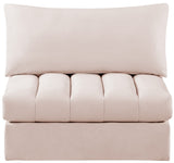 Jacob Modular Armless Chair - Luxurious Soft Upholstery, Deep Channel Tufting, Contemporary Design