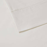 Brushed Cotton Percale Peach-Like Sheet Set, Ivory
