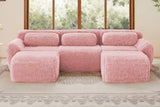 MELLOW 114" 3-Seater Sofa with 2 Ottomans