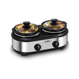 Royalcraft Double Slow Cooker, 2 Pot Small Mini Crock Buffet