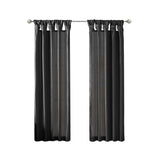 Twist Tab Lined/Total Blackout Window Curtain Panel, Black