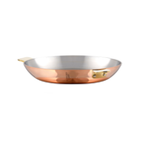 Mauviel Art Déco Copper 3-Piece Round Pan 6.3-In, Round Pan 7.9-In and Round Pan 10.2-In Set With Brass Handles