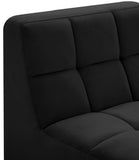 Relax Contemporary Armless Chair with Soft Upholstery, Biscuit Tufting & Modular Design for Versatility