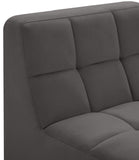 Relax Contemporary Armless Chair with Soft Upholstery, Biscuit Tufting & Modular Design for Versatility