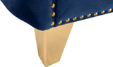 Michelle Velvet Chair - Glamorous Contemporary Design with Gold Nailheads and Deep Button Tufting