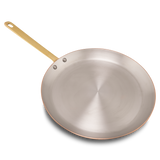Mauviel M'Heritage M'150 B Copper Crepe Pan With Brass Handle, 11.8-In