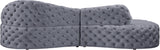 Royal Velvet Contemporary 2-Piece Sectional - Spacious, Stylish Seating with Deep Button Tufting Comfort
