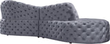 Royal Velvet Contemporary 2-Piece Sectional - Spacious, Stylish Seating with Deep Button Tufting Comfort