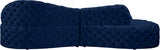 Royal Velvet Contemporary 2-Piece Sectional - Spacious, Stylish Seating with Deep Button Tufting Comfort
