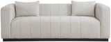 Lucia Sofa - Oversized Textured Linen Fabric Couch with Deep Channel Tufting for Ultimate Comfort