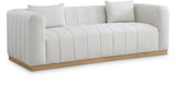 Lucia Sofa - Oversized Textured Linen Fabric Couch with Deep Channel Tufting for Ultimate Comfort