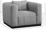 Lucia Oversized Living Room Chair - Luxurious Textured Fabric, Deep Channel Tufting, Cozy Support