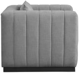Lucia Oversized Living Room Chair - Luxurious Textured Fabric, Deep Channel Tufting, Cozy Support