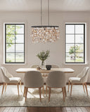 Stillwater Oyster Shell Oval Chandelier