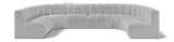 Arc - Boucle Fabric 8 Piece Modular Sofa