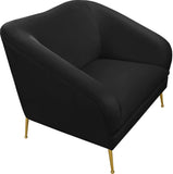 Hermosa Velvet Chair - Luxurious Mid-Century Design with Elegant Gold Legs and Curved Back for Style