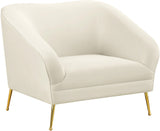 Hermosa Velvet Chair - Luxurious Mid-Century Design with Elegant Gold Legs and Curved Back for Style