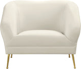 Hermosa Velvet Chair - Luxurious Mid-Century Design with Elegant Gold Legs and Curved Back for Style