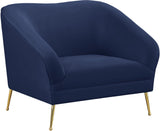 Hermosa Velvet Chair - Luxurious Mid-Century Design with Elegant Gold Legs and Curved Back for Style