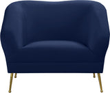 Hermosa Velvet Chair - Luxurious Mid-Century Design with Elegant Gold Legs and Curved Back for Style